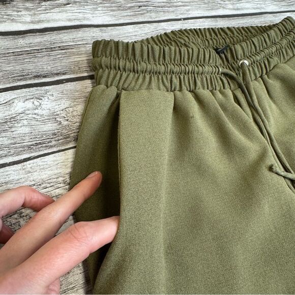 Shinestar Womens Jogger Pants M Med Medium Army Olive Green Elastic Waist Skinny - Picture 3 of 11